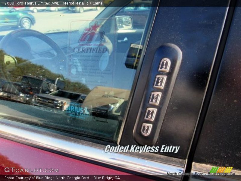 Merlot Metallic / Camel 2008 Ford Taurus Limited AWD