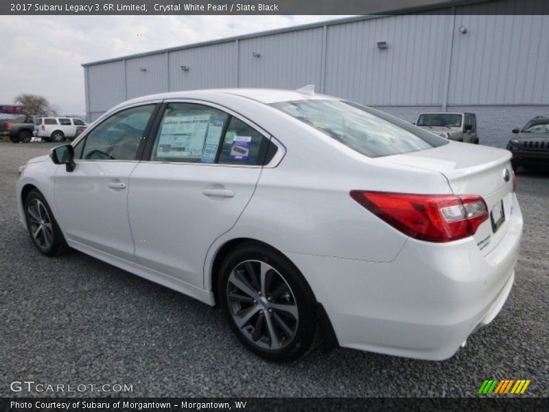 Crystal White Pearl / Slate Black 2017 Subaru Legacy 3.6R Limited