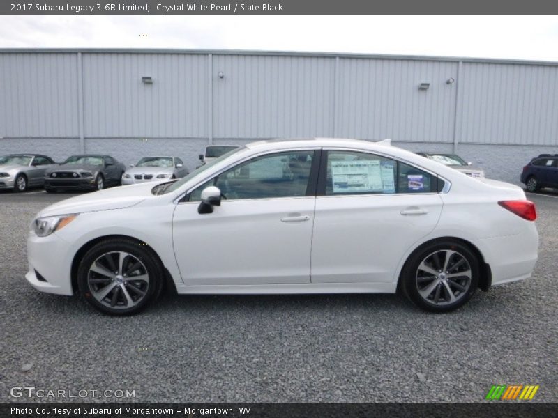 Crystal White Pearl / Slate Black 2017 Subaru Legacy 3.6R Limited