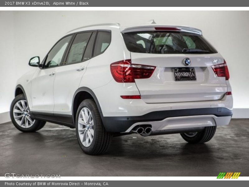 Alpine White / Black 2017 BMW X3 xDrive28i