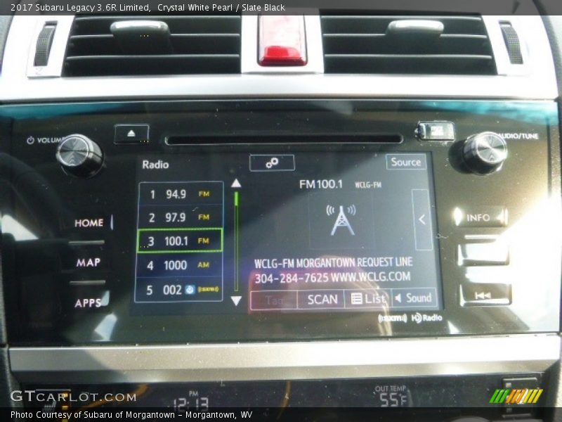 Crystal White Pearl / Slate Black 2017 Subaru Legacy 3.6R Limited