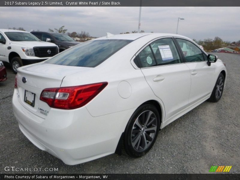 Crystal White Pearl / Slate Black 2017 Subaru Legacy 2.5i Limited