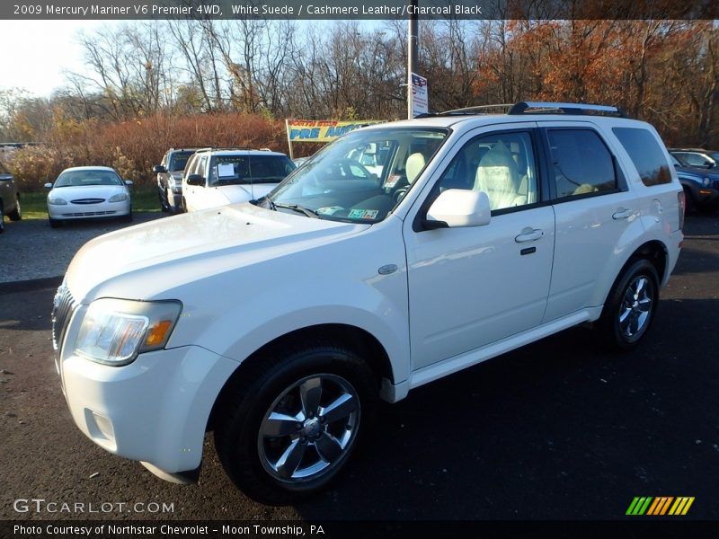 White Suede / Cashmere Leather/Charcoal Black 2009 Mercury Mariner V6 Premier 4WD