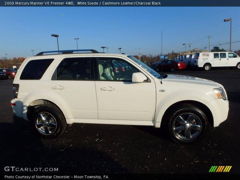 White Suede / Cashmere Leather/Charcoal Black 2009 Mercury Mariner V6 Premier 4WD