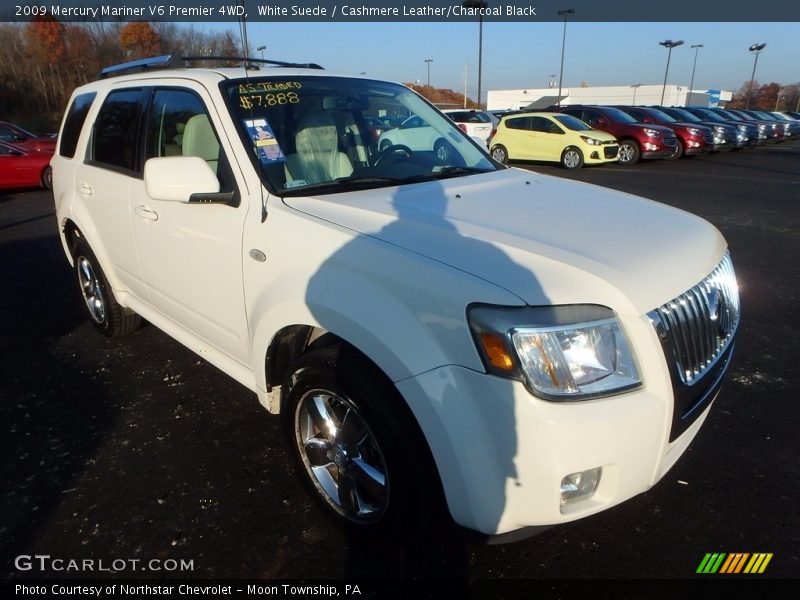 White Suede / Cashmere Leather/Charcoal Black 2009 Mercury Mariner V6 Premier 4WD