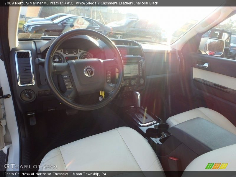 White Suede / Cashmere Leather/Charcoal Black 2009 Mercury Mariner V6 Premier 4WD