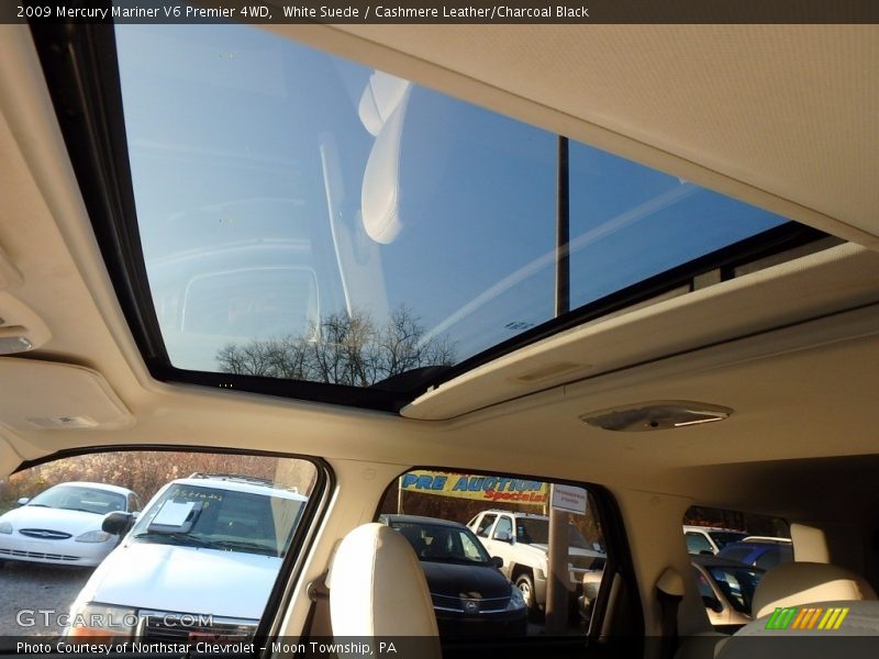 White Suede / Cashmere Leather/Charcoal Black 2009 Mercury Mariner V6 Premier 4WD