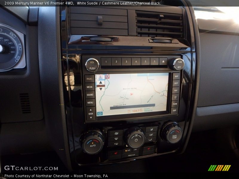 White Suede / Cashmere Leather/Charcoal Black 2009 Mercury Mariner V6 Premier 4WD