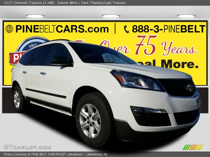 Summit White / Dark Titanium/Light Titanium 2017 Chevrolet Traverse LS AWD