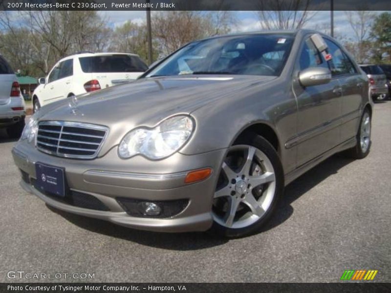 Pewter Metallic / Black 2007 Mercedes-Benz C 230 Sport