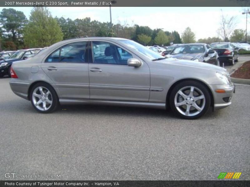Pewter Metallic / Black 2007 Mercedes-Benz C 230 Sport