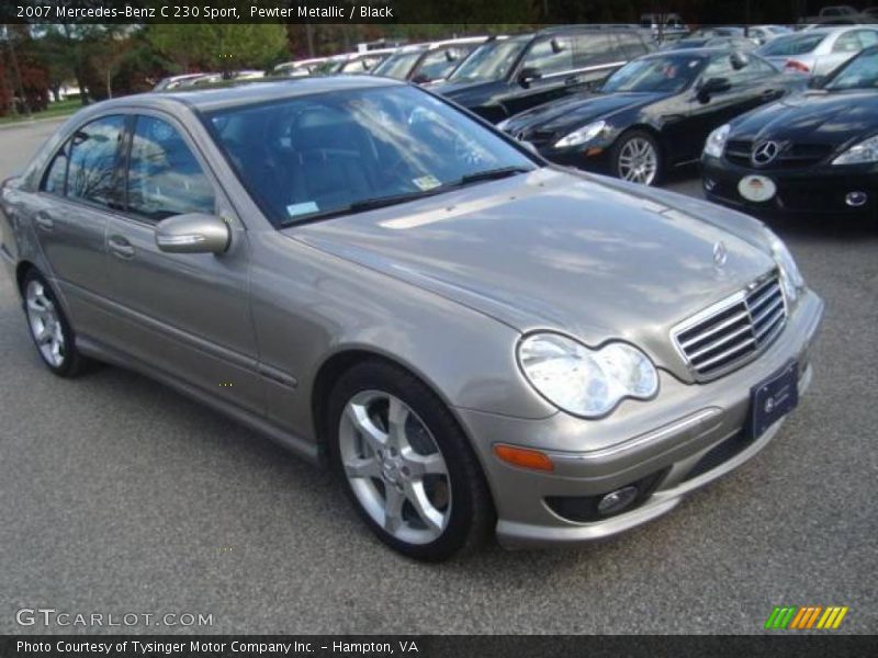 Pewter Metallic / Black 2007 Mercedes-Benz C 230 Sport