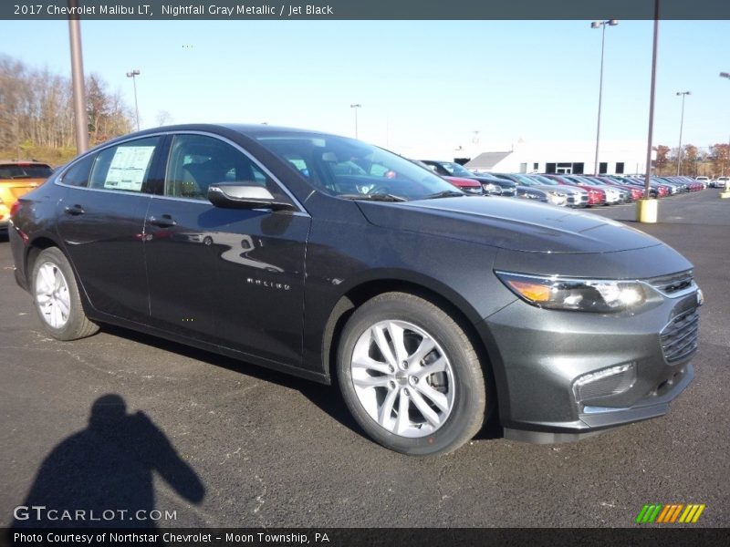 Nightfall Gray Metallic / Jet Black 2017 Chevrolet Malibu LT