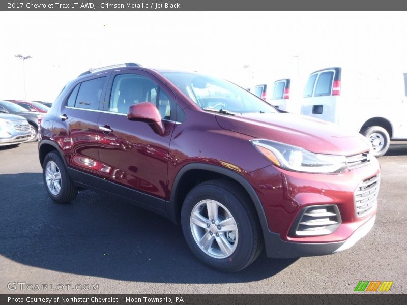 Crimson Metallic / Jet Black 2017 Chevrolet Trax LT AWD