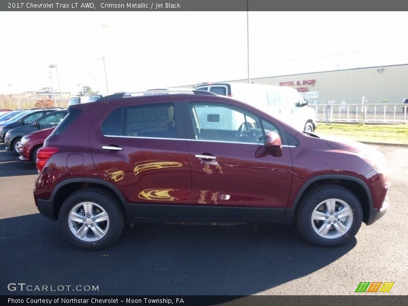 Crimson Metallic / Jet Black 2017 Chevrolet Trax LT AWD