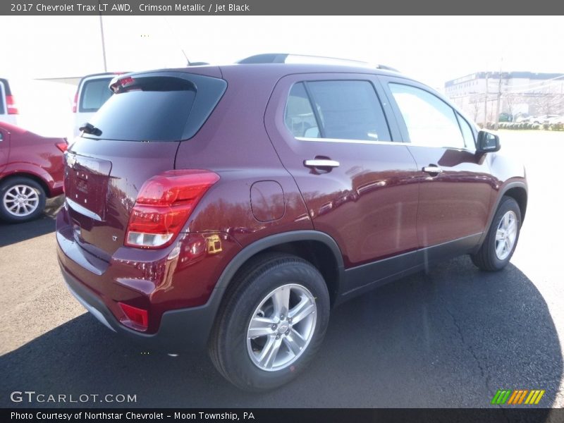 Crimson Metallic / Jet Black 2017 Chevrolet Trax LT AWD