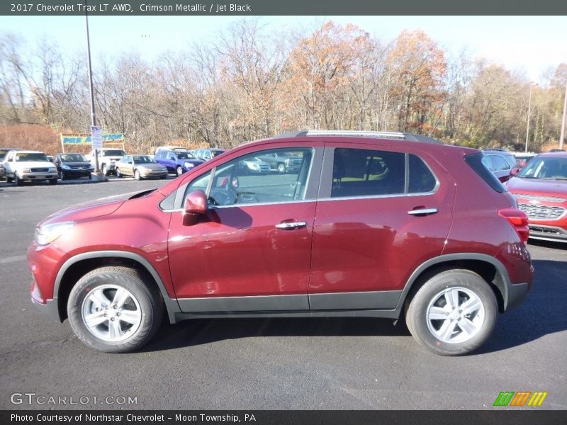 Crimson Metallic / Jet Black 2017 Chevrolet Trax LT AWD