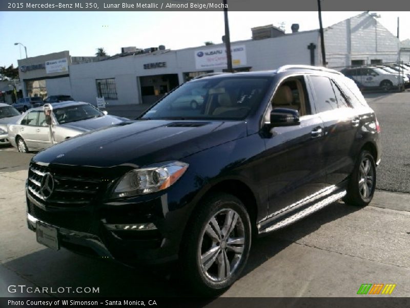 Lunar Blue Metallic / Almond Beige/Mocha 2015 Mercedes-Benz ML 350
