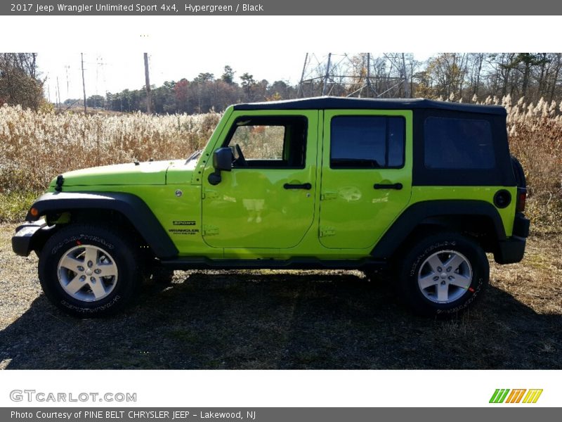 Hypergreen / Black 2017 Jeep Wrangler Unlimited Sport 4x4