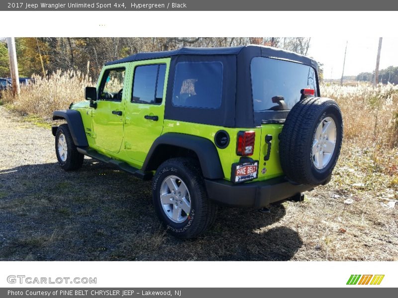 Hypergreen / Black 2017 Jeep Wrangler Unlimited Sport 4x4