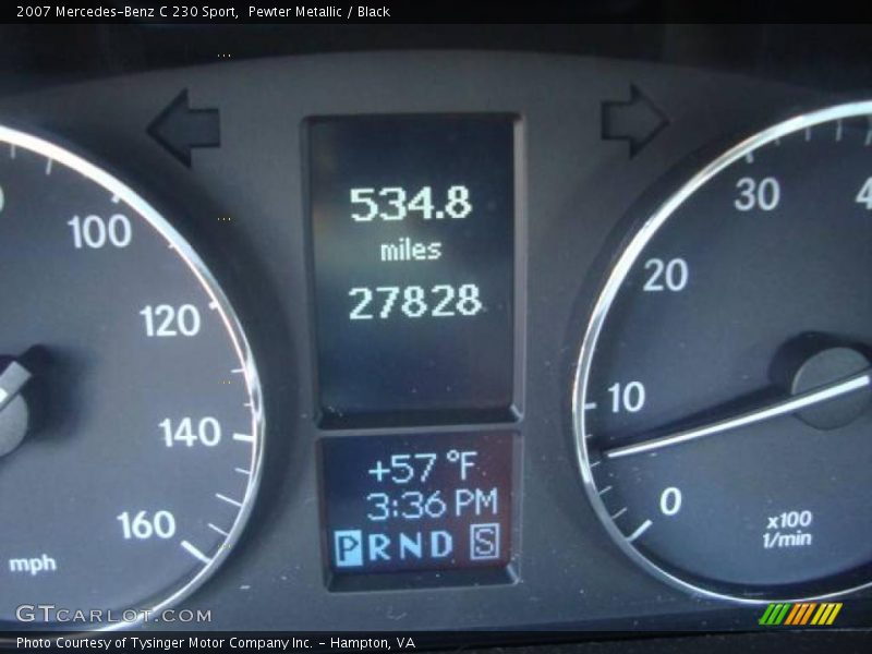 Pewter Metallic / Black 2007 Mercedes-Benz C 230 Sport