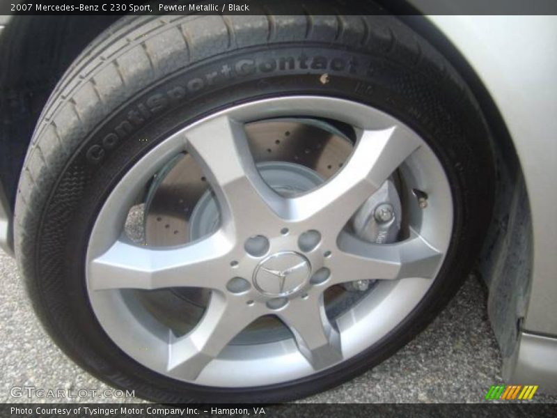 Pewter Metallic / Black 2007 Mercedes-Benz C 230 Sport