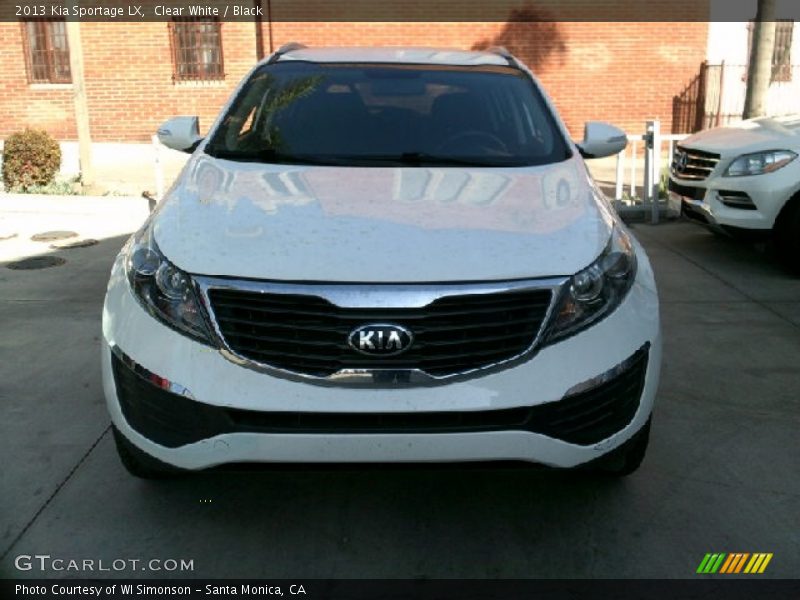 Clear White / Black 2013 Kia Sportage LX