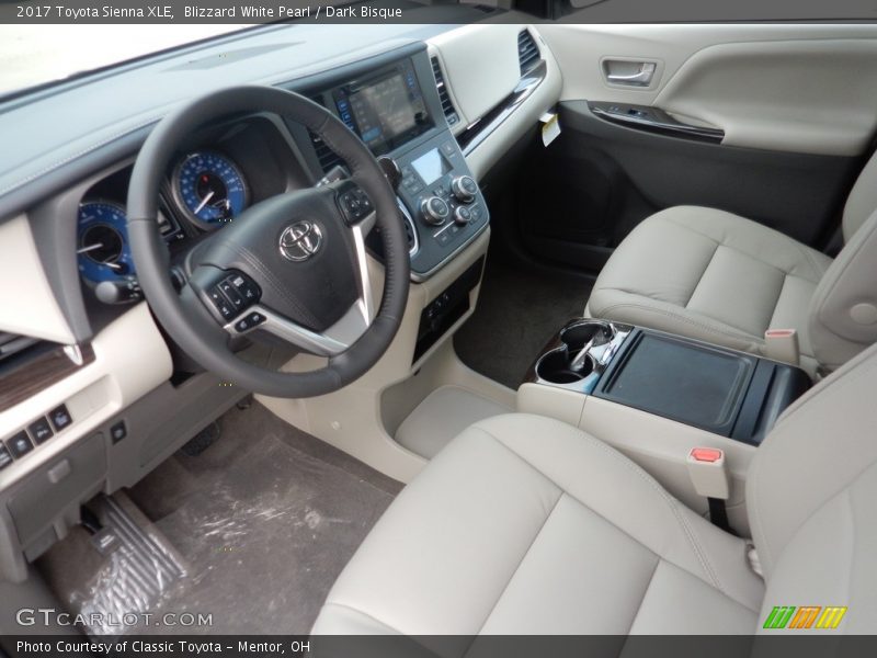 Blizzard White Pearl / Dark Bisque 2017 Toyota Sienna XLE