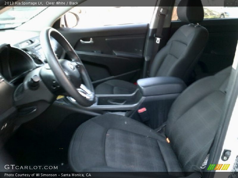 Clear White / Black 2013 Kia Sportage LX