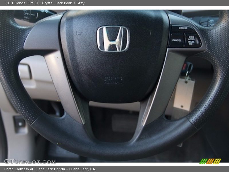 Crystal Black Pearl / Gray 2011 Honda Pilot LX