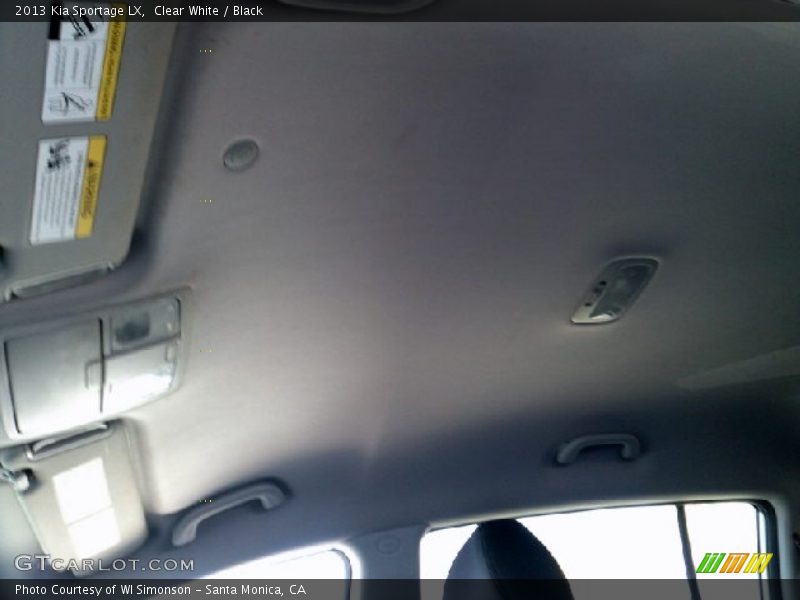 Clear White / Black 2013 Kia Sportage LX