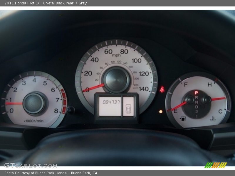Crystal Black Pearl / Gray 2011 Honda Pilot LX