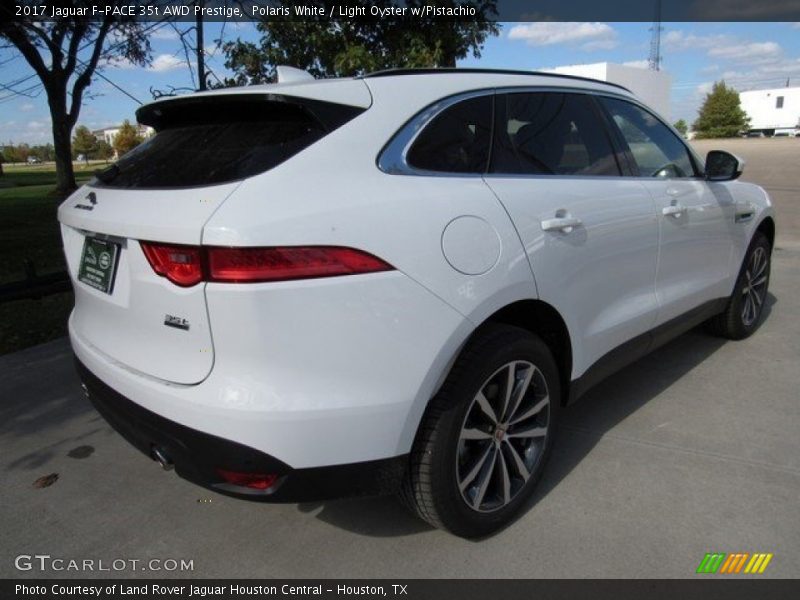 Polaris White / Light Oyster w/Pistachio 2017 Jaguar F-PACE 35t AWD Prestige