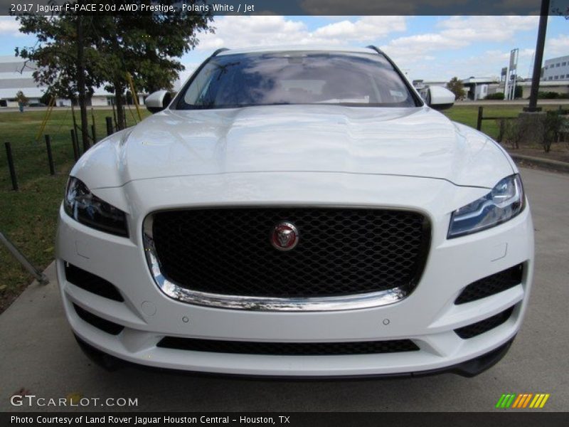 Polaris White / Jet 2017 Jaguar F-PACE 20d AWD Prestige