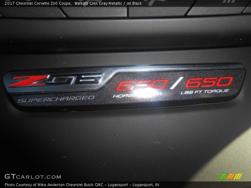 Watkins Glen Gray Metallic / Jet Black 2017 Chevrolet Corvette Z06 Coupe