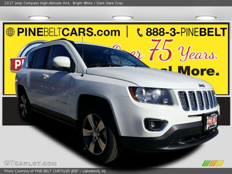 Bright White / Dark Slate Gray 2017 Jeep Compass High Altitude 4x4