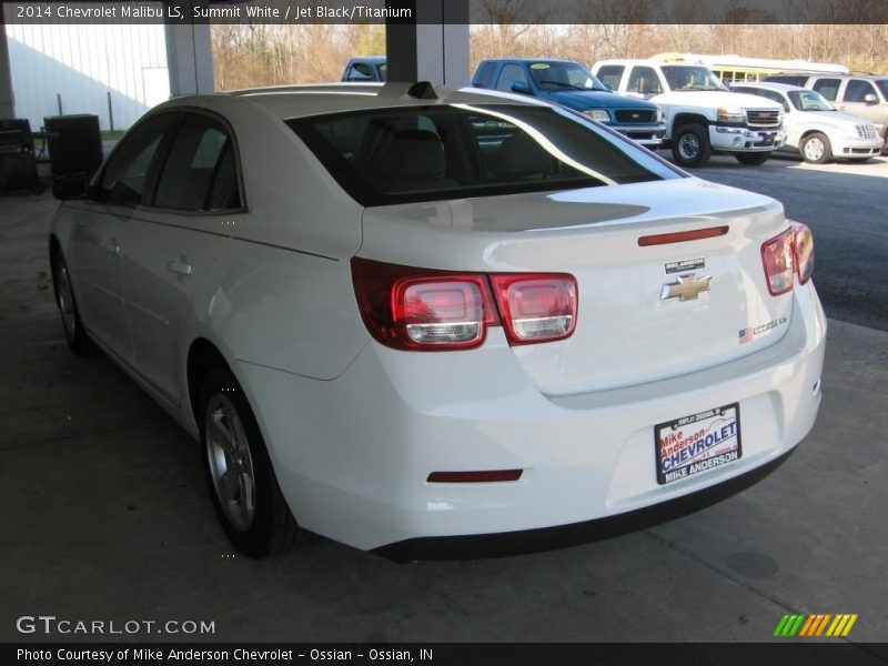 Summit White / Jet Black/Titanium 2014 Chevrolet Malibu LS