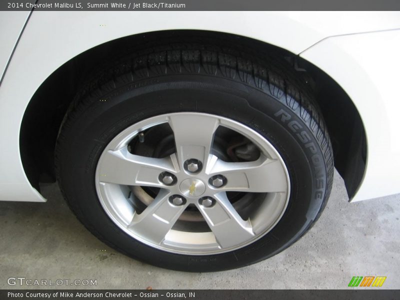 Summit White / Jet Black/Titanium 2014 Chevrolet Malibu LS