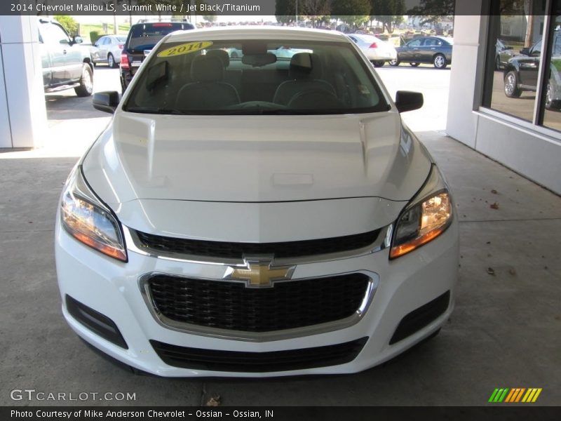 Summit White / Jet Black/Titanium 2014 Chevrolet Malibu LS