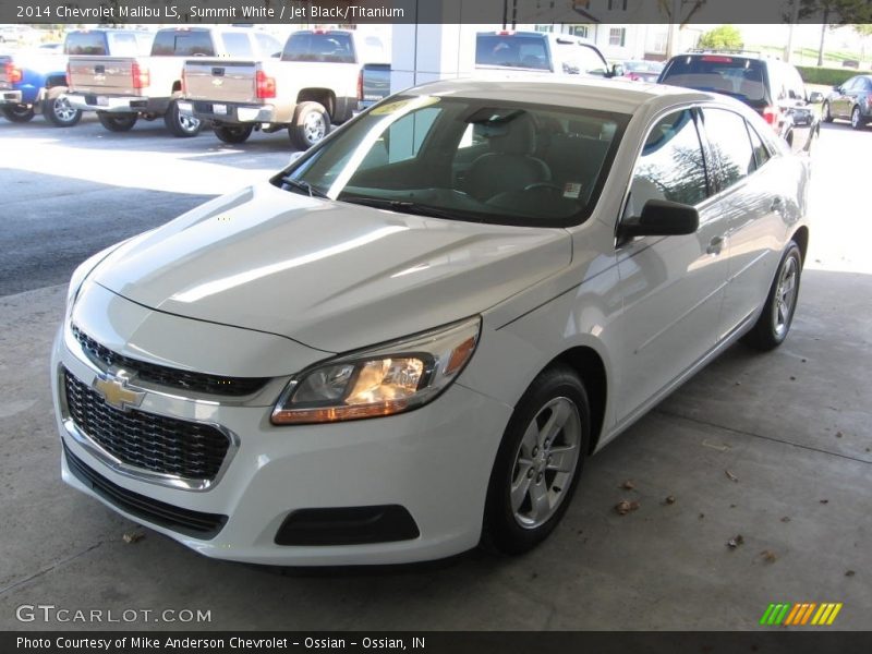 Summit White / Jet Black/Titanium 2014 Chevrolet Malibu LS