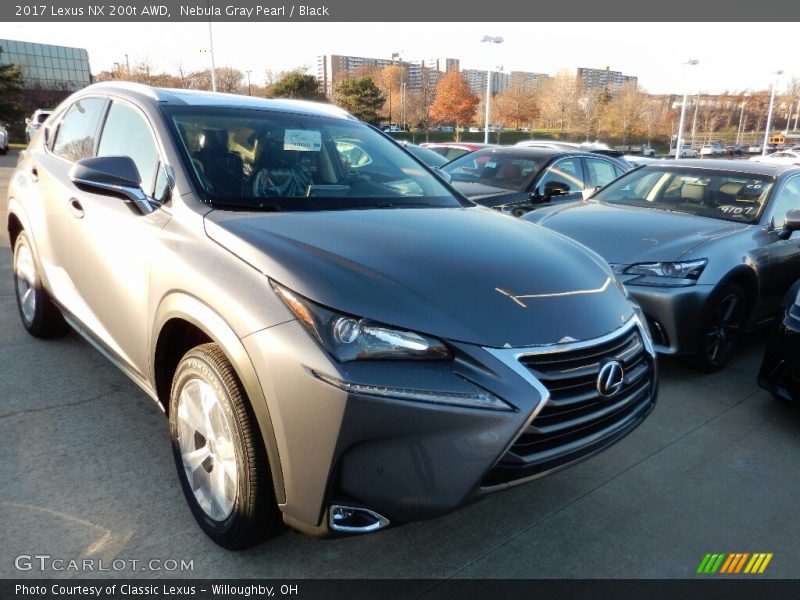 Nebula Gray Pearl / Black 2017 Lexus NX 200t AWD