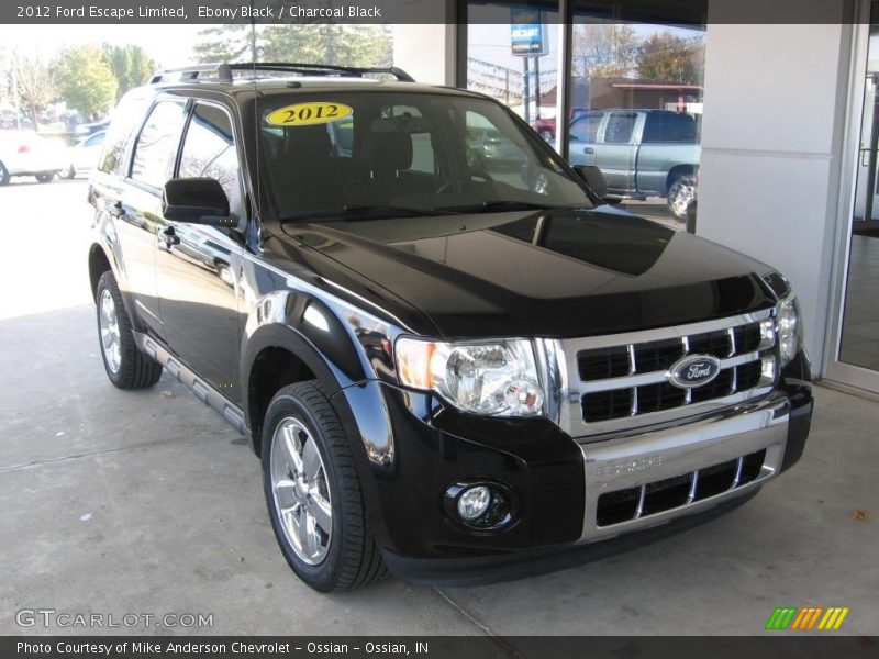 Ebony Black / Charcoal Black 2012 Ford Escape Limited