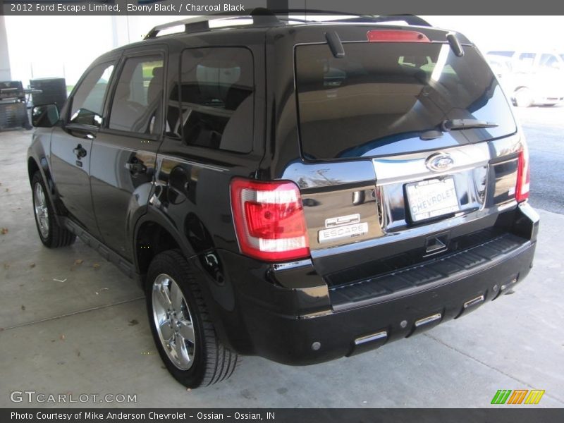 Ebony Black / Charcoal Black 2012 Ford Escape Limited