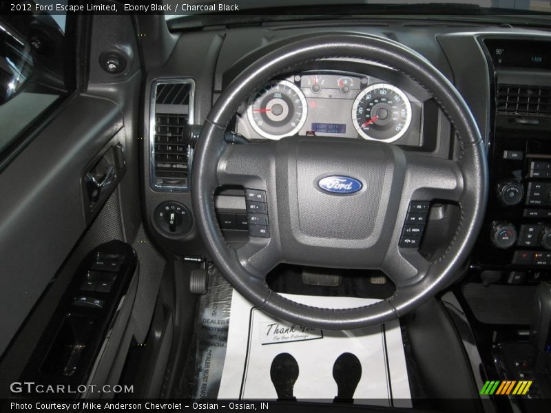 Ebony Black / Charcoal Black 2012 Ford Escape Limited