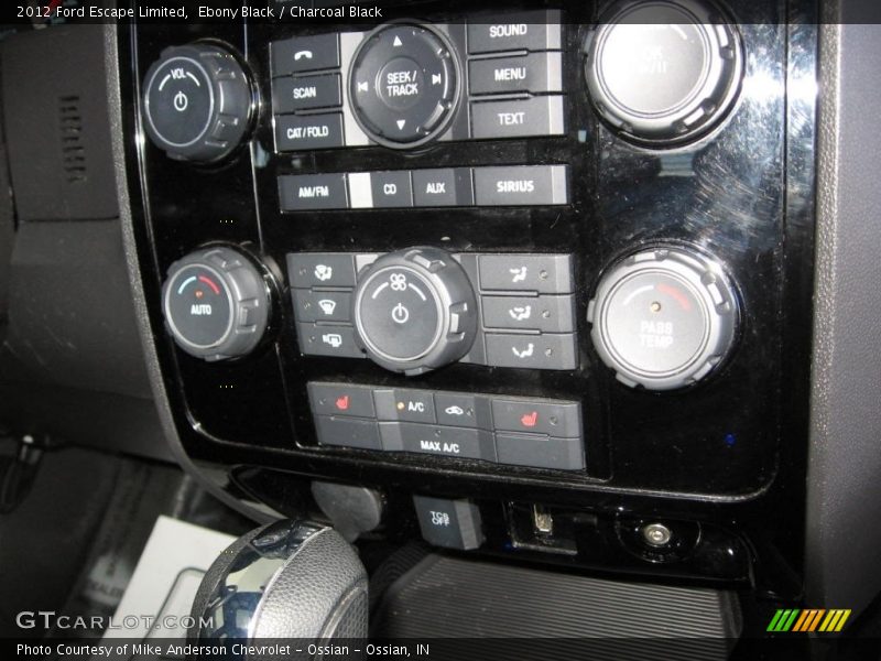 Ebony Black / Charcoal Black 2012 Ford Escape Limited