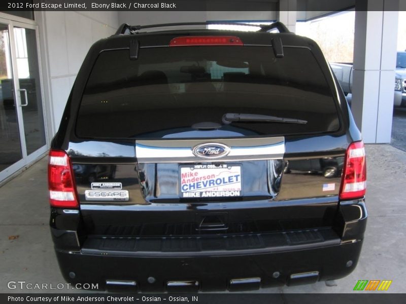 Ebony Black / Charcoal Black 2012 Ford Escape Limited