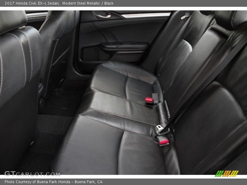 Modern Steel Metallic / Black 2017 Honda Civic EX-L Sedan