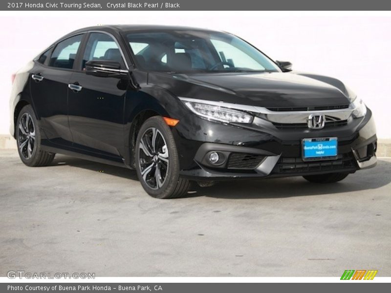 Crystal Black Pearl / Black 2017 Honda Civic Touring Sedan