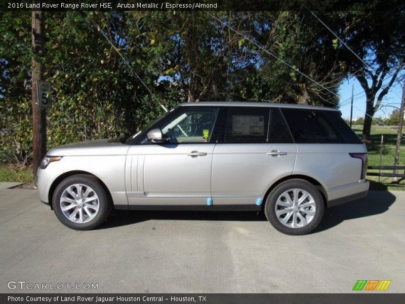 Aruba Metallic / Espresso/Almond 2016 Land Rover Range Rover HSE