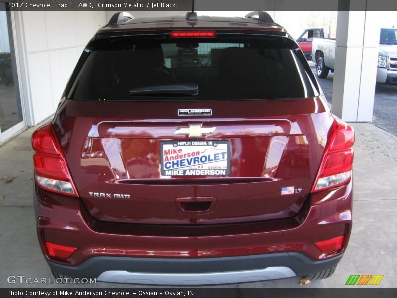 Crimson Metallic / Jet Black 2017 Chevrolet Trax LT AWD